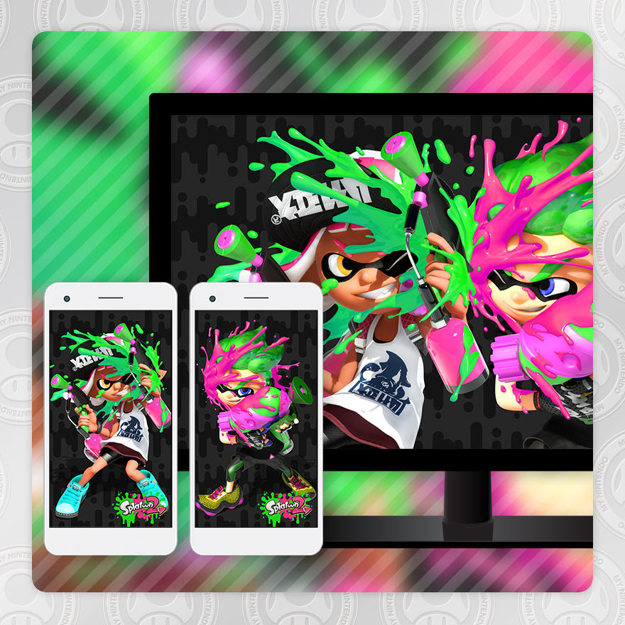 Fondo de pantalla - Splatoon 2 - inkling chico y chica