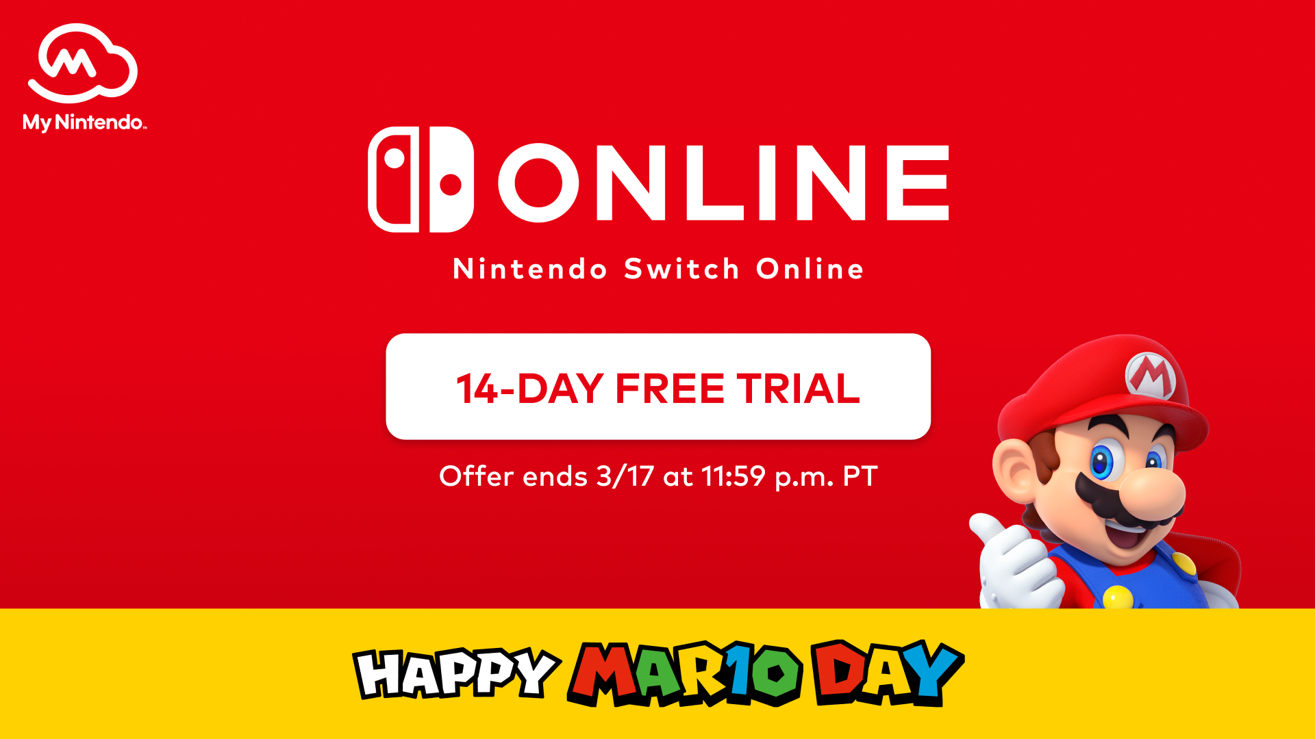Nintendo Switch Online: 14-Day Free Trial Membership, Rewards