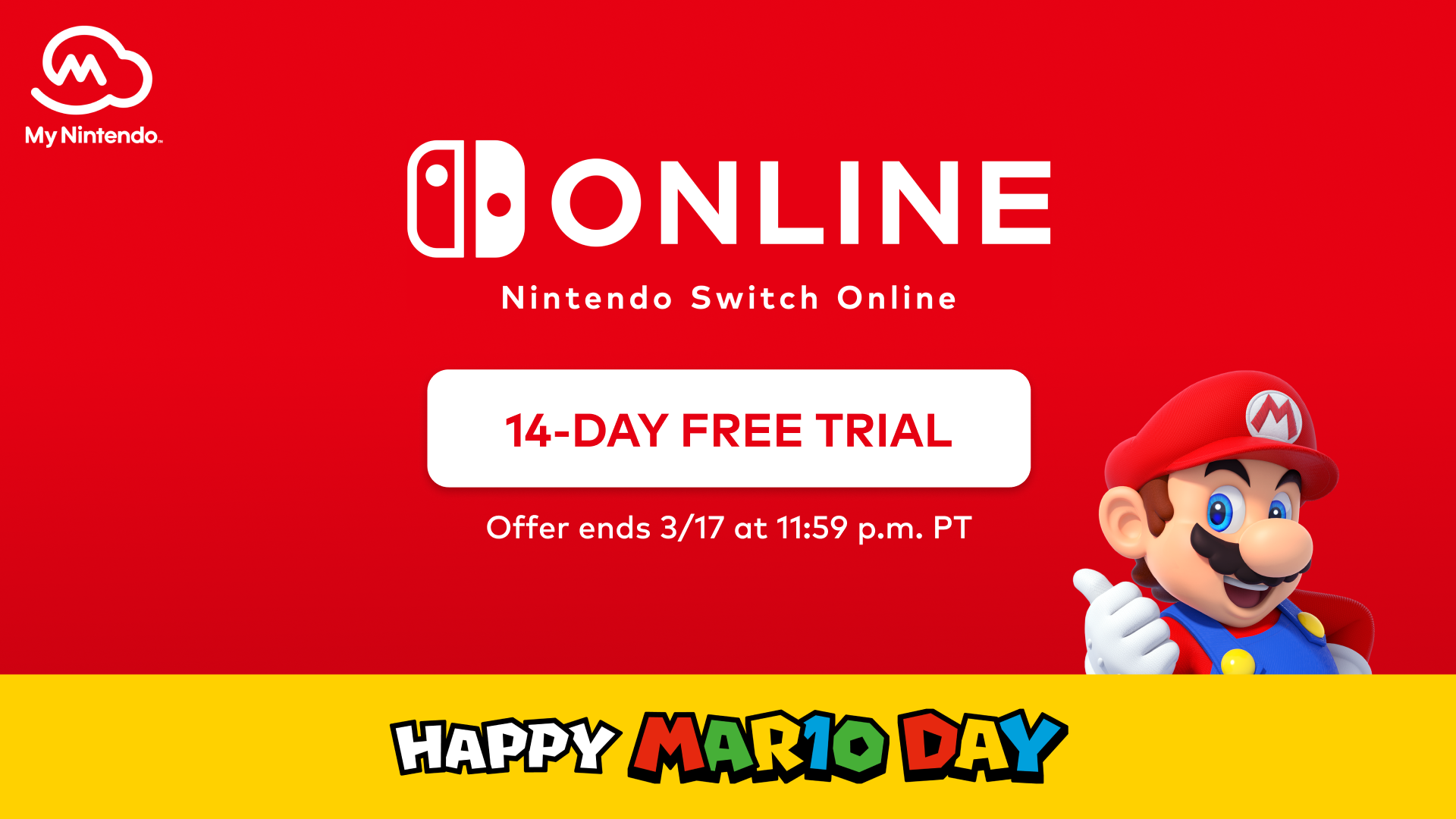 Nintendo Switch Online: 14-Day Free Trial Membership | Награды | My Nintendo