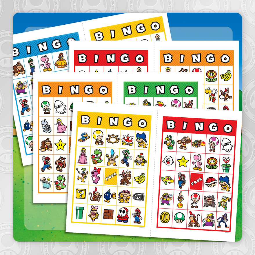 Printable - Mario 20 Bingo Cards