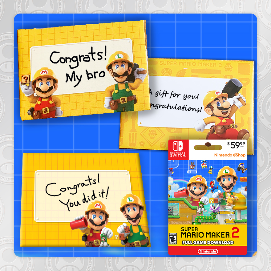 indeks Bonus Kommunisme Printable: Super Mario Maker™ 2 Nintendo eShop Gift Card envelopes |  Rewards | My Nintendo