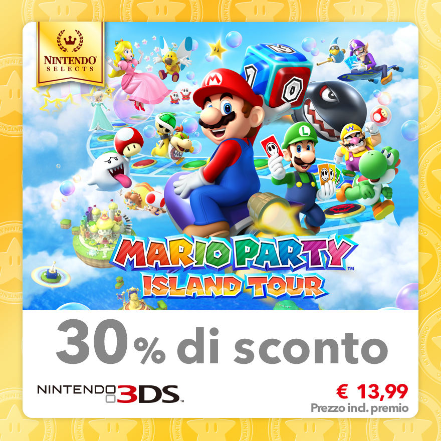 Sconto del 30% su Nintendo Selects: Mario Party: Island Tour