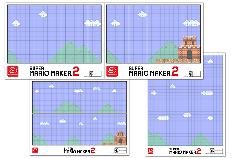 Printable Super Mario Maker 2 Course Planning Sheets 