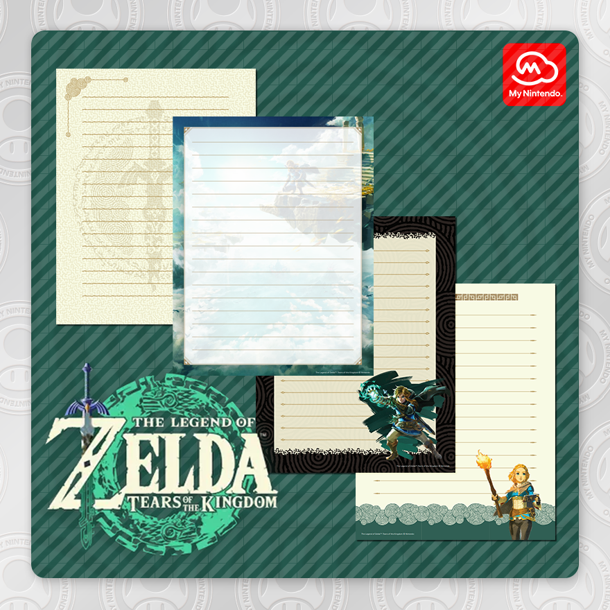 Zelda: Tears of the Kingdom stationery, envelopes, and wallpapers available  on My Nintendo