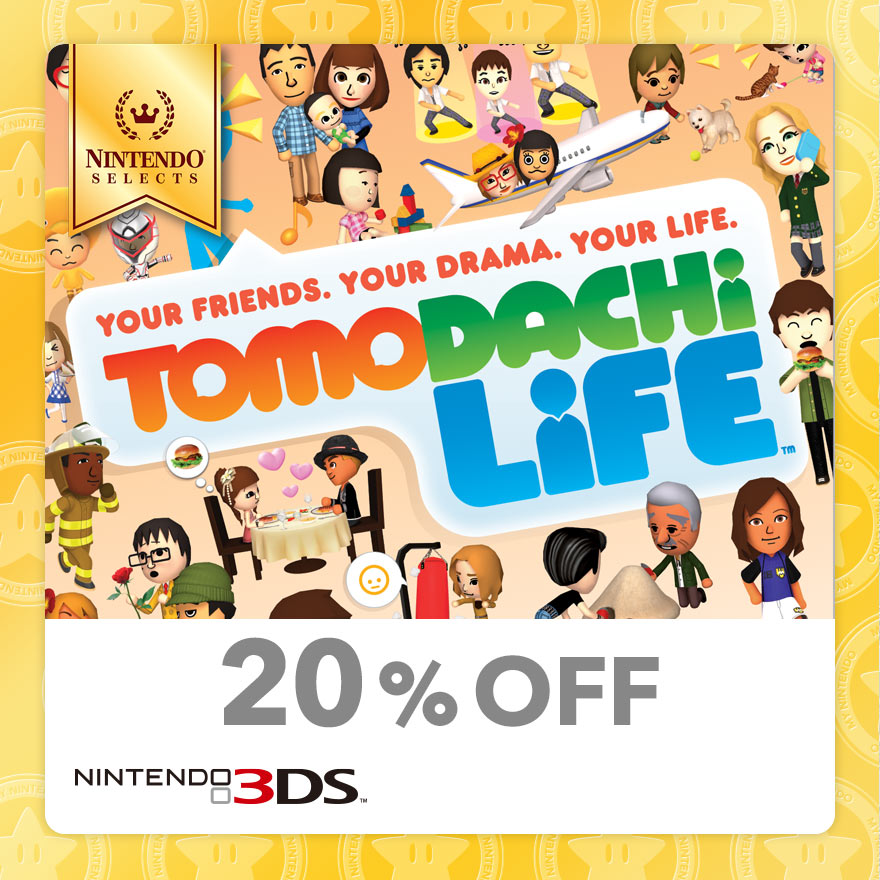 20 Discount on Tomodachi Life Nintendo 3DS Rewards My Nintendo