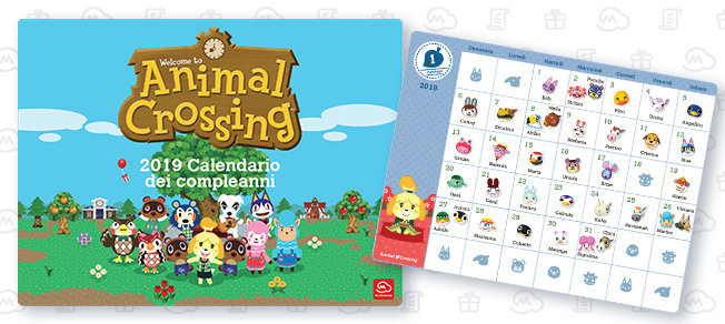 Calendario dei compleanni Animal Crossing 2019 da stampare