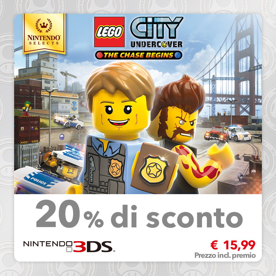 Sconto del 20% su Nintendo Selects: LEGO CITY Undercover: The Chase Begins