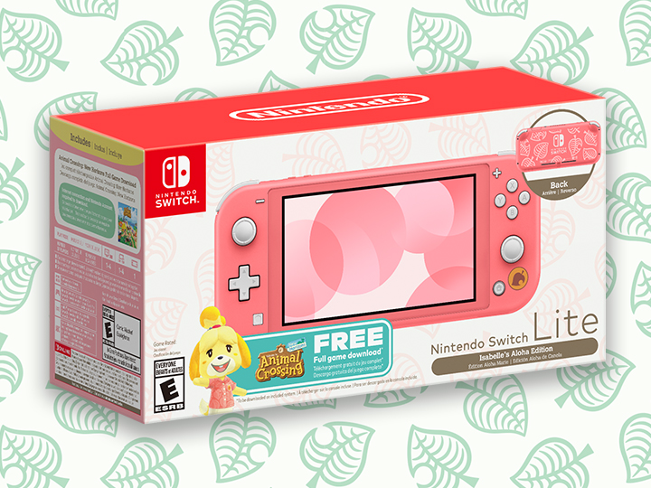 Nintendo Switch Lite Animal Crossing Especial Edition Clear