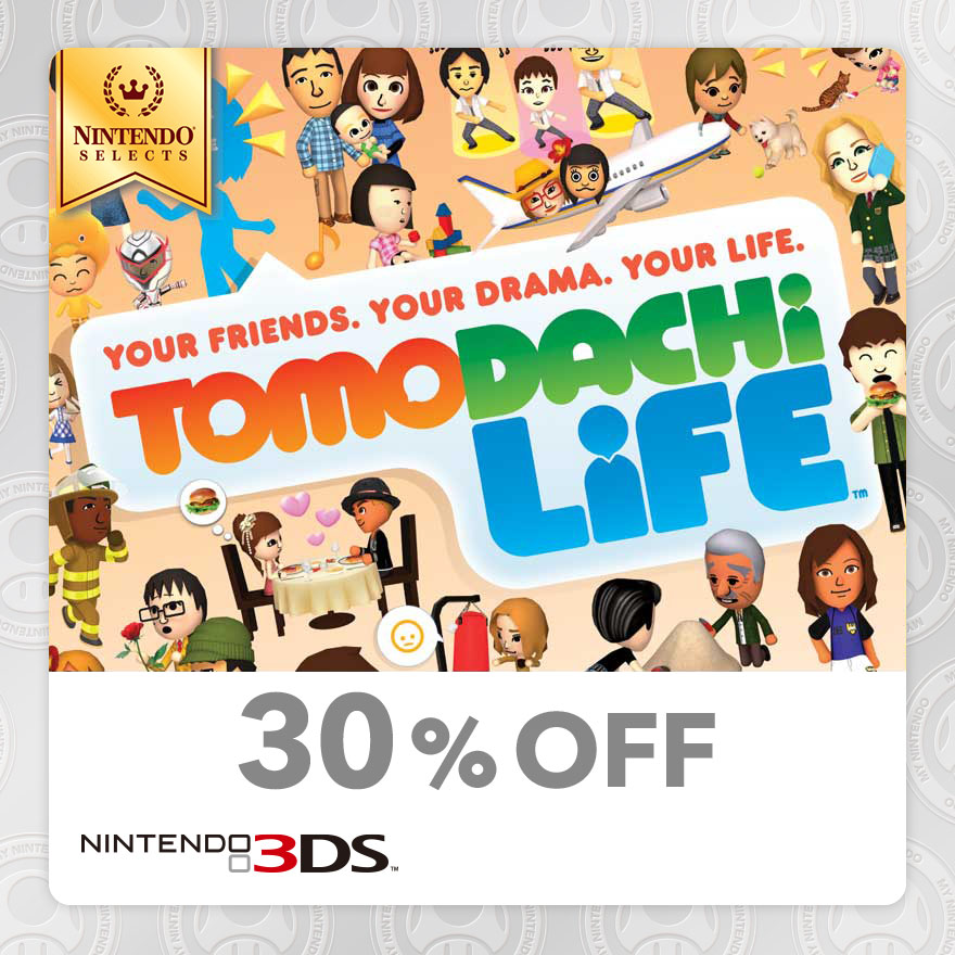 30 Discount on Tomodachi Life Nintendo 3DS Rewards My Nintendo