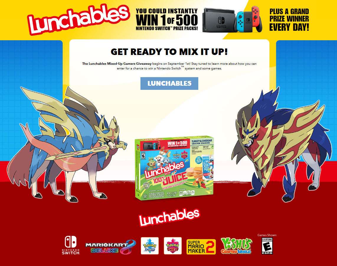 lunchables nintendo switch codes free