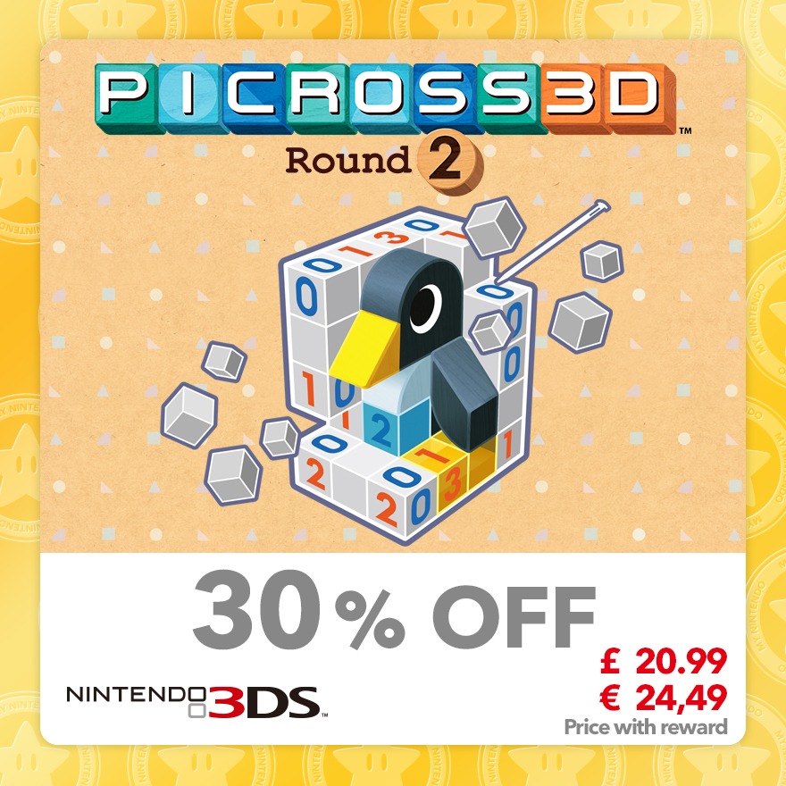 Sconto del 30% su Picross 3D: Round 2