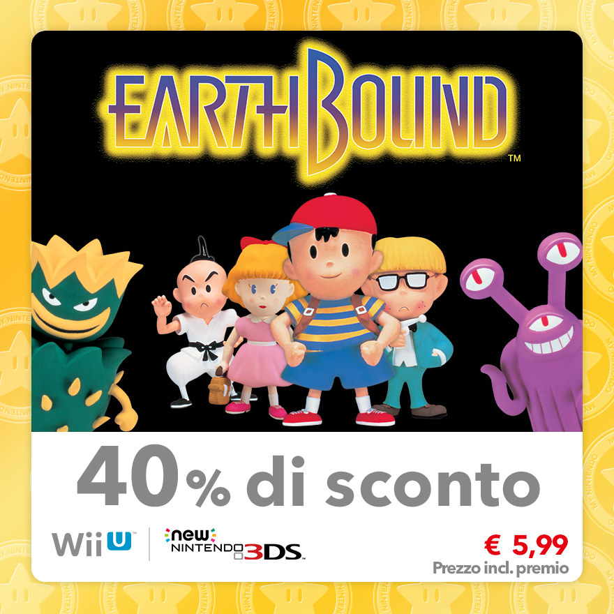 Sconto del 40% su EarthBound (Virtual Console SNES)