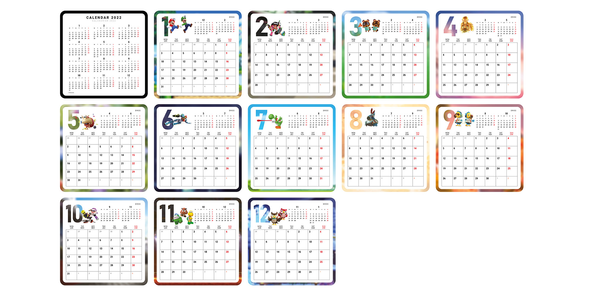 My Calendar 2022 My Nintendo Calendar 2022 | Rewards | My Nintendo