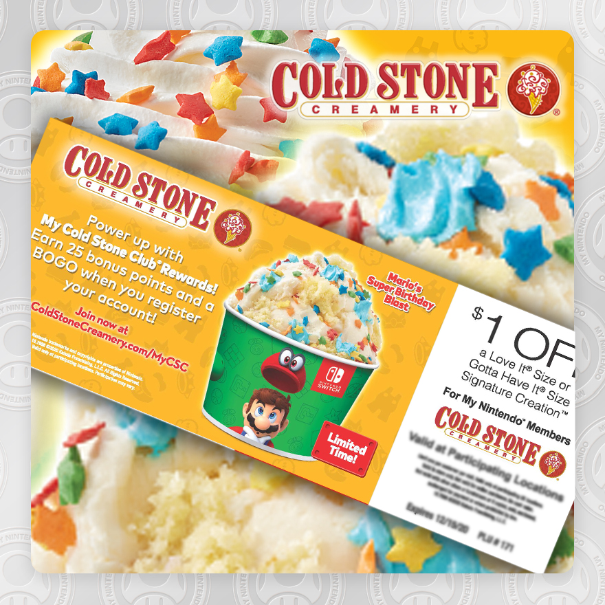 Nintendo & Cold Stone Creamery® introduce new Marioinspired ice cream