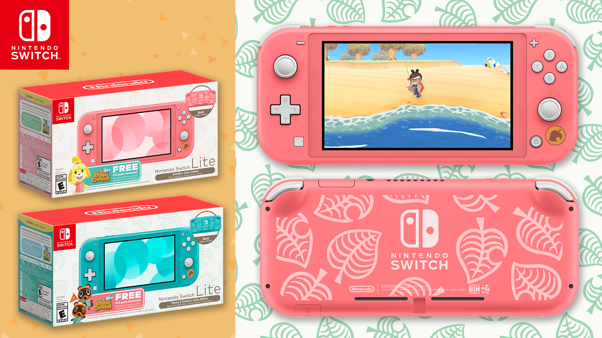 Nintendo Switch™ Lite (Timmy & Tommy's Aloha Edition) Animal Crossing™: New  Horizons Bundle (Full Game Download Included) 