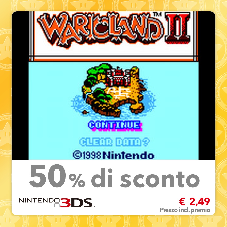 Sconto del 50% su Wario Land II (Virtual Console GBC)