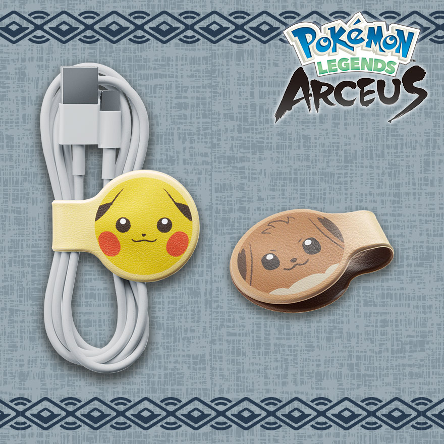 Pokémon™ Legends: Arceus Pikachu and Eevee Mask Cable Strap