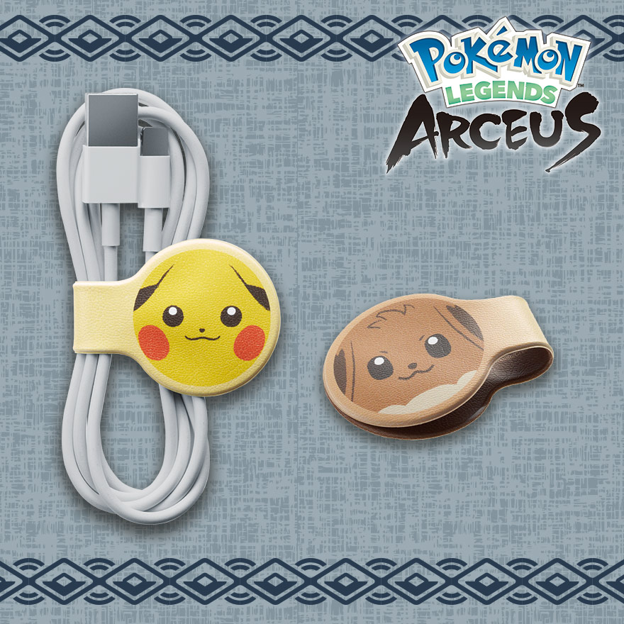 Pokémon™ Legends: Arceus Pikachu and Eevee Mask Cable Strap