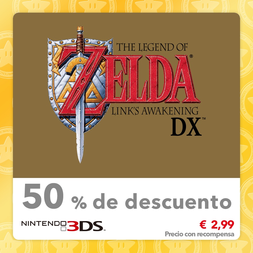50 % de descuento en The Legend of Zelda: Link's Awakening DX (Consola virtual GBC)