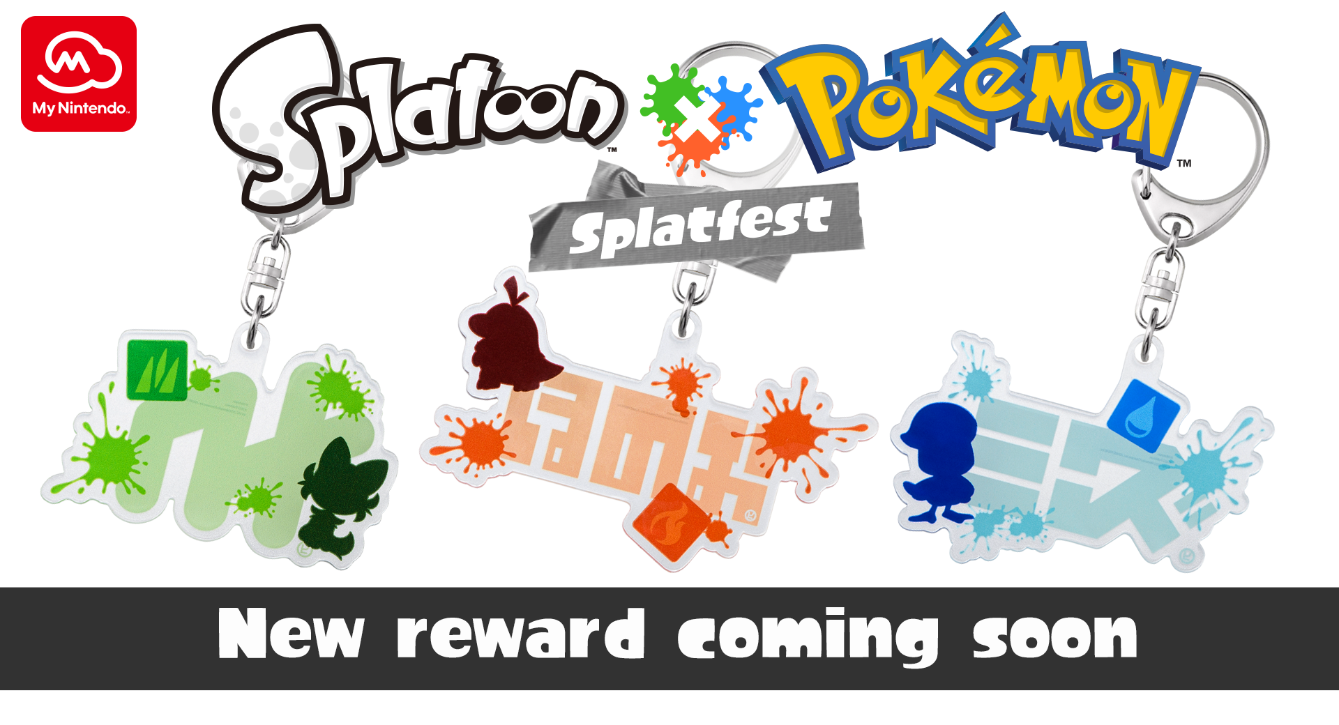 Splatoon x Pokémon Splatfest keychain rewards