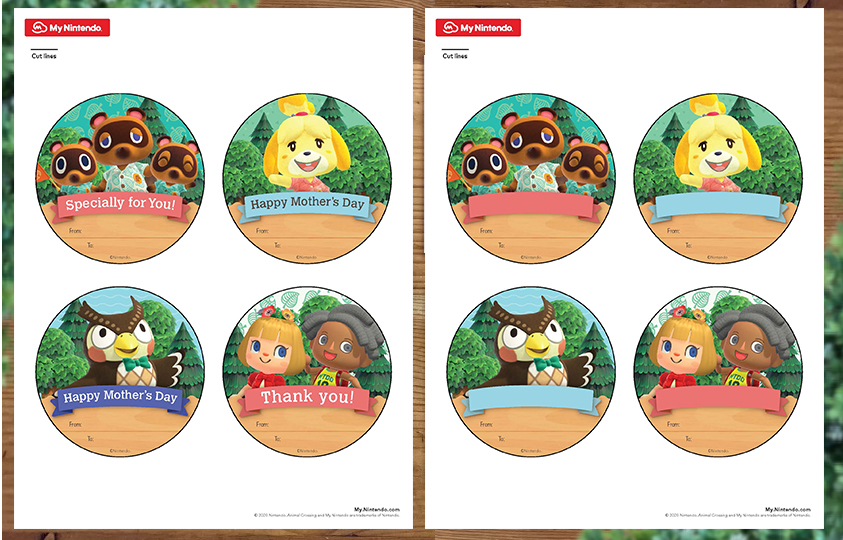 Printable Animal Crossing New Horizons Gift Tags Rewards My 