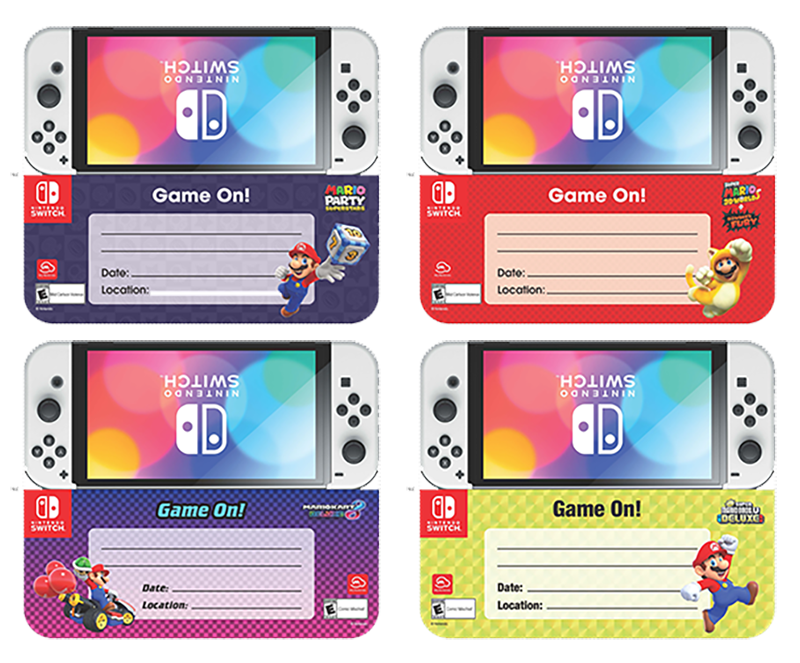 Printable: Nintendo Switch™ OLED Model game party invitation