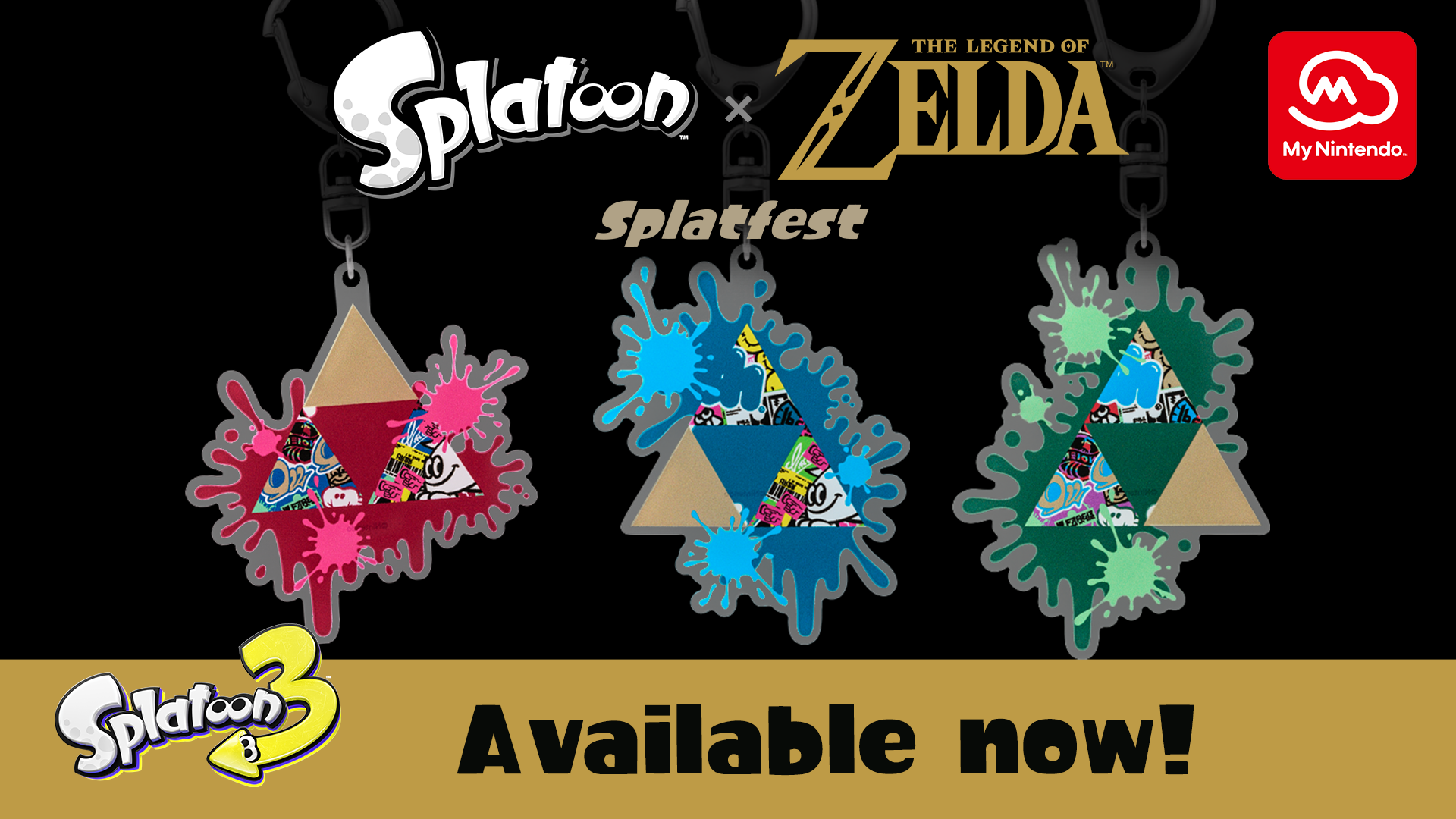 Splatoon x The Legend of Zelda Splatfest Keychain Set - Site