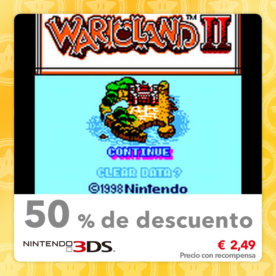 50 % de descuento en Wario Land II (Consola virtual GBC)