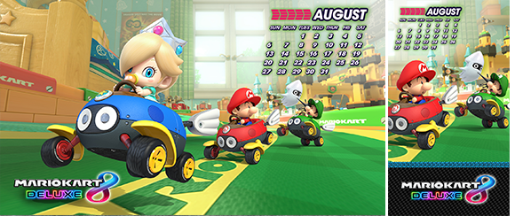 August Calendar Mario Kart 8 Deluxe Rewards My Nintendo