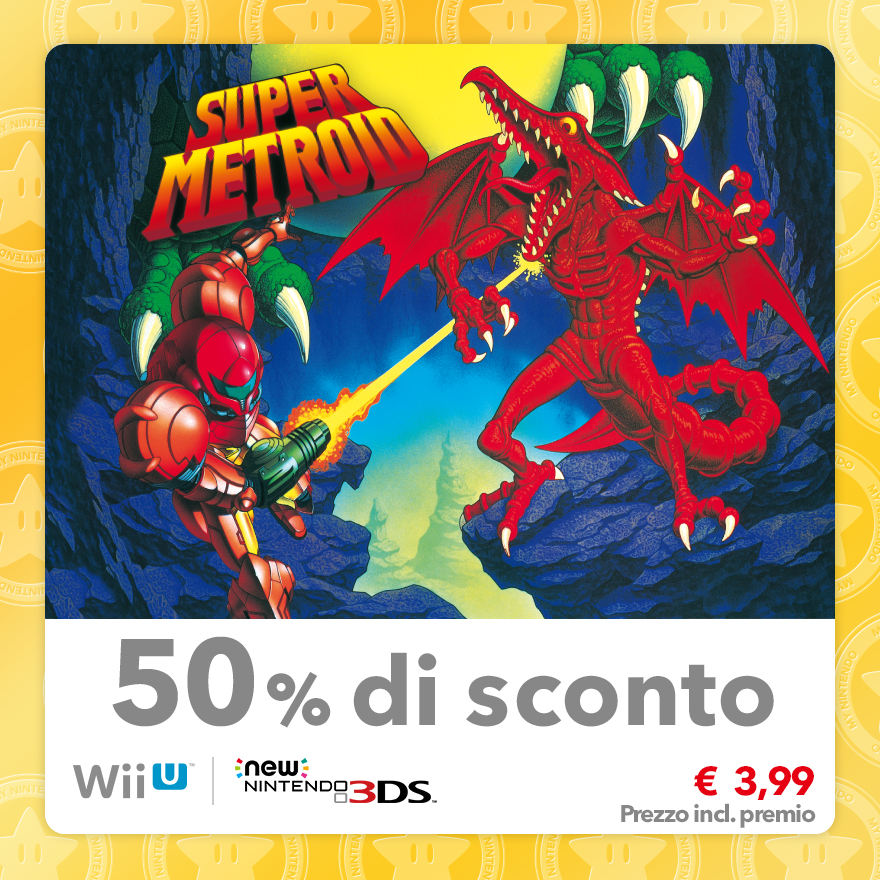 Sconto del 50% su Super Metroid (Virtual Console SNES)