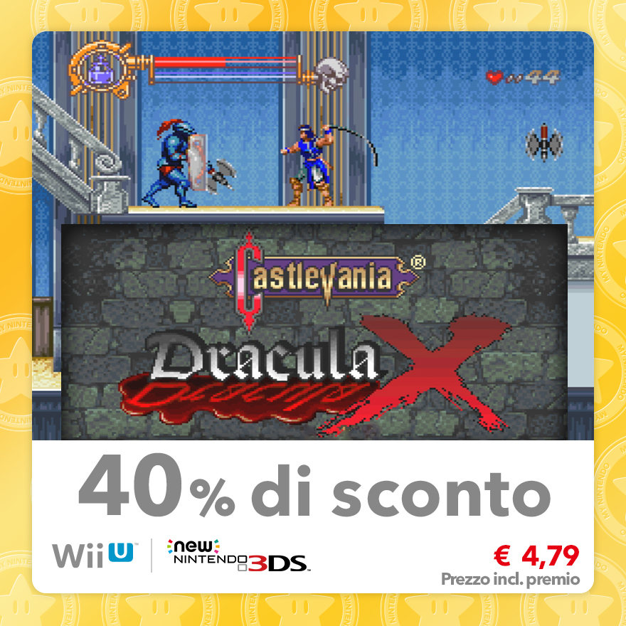 Sconto del 40% su Castlevania Dracula X (Virtual Console SNES)