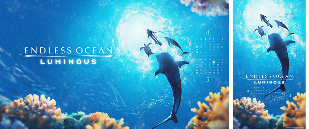 April May Calendar Wallpaper Endless Ocean™ Luminous Rewards My Nintendo 4076