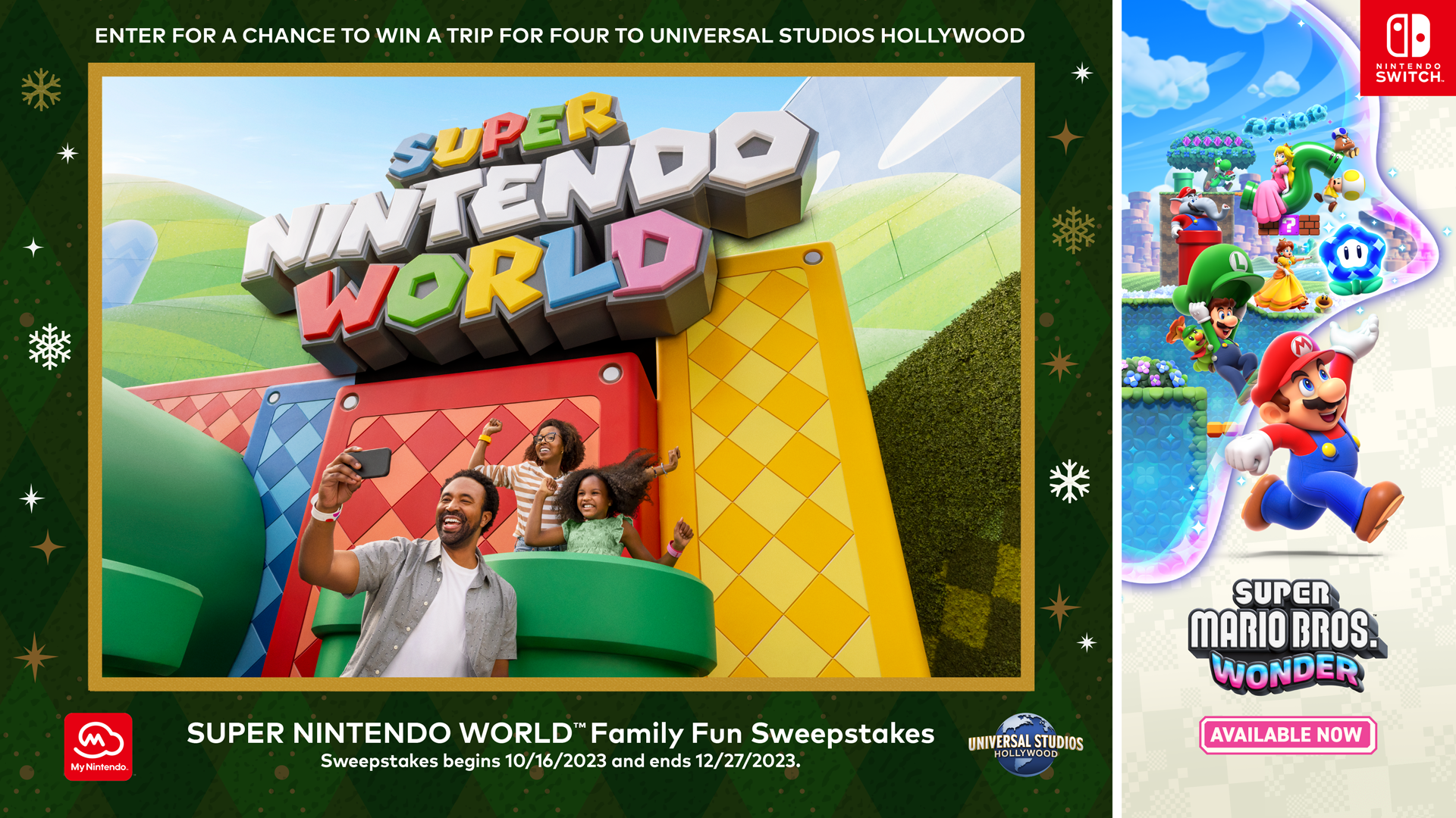 My Nintendo™ SUPER NINTENDO WORLD™ Family Fun Sweepstakes