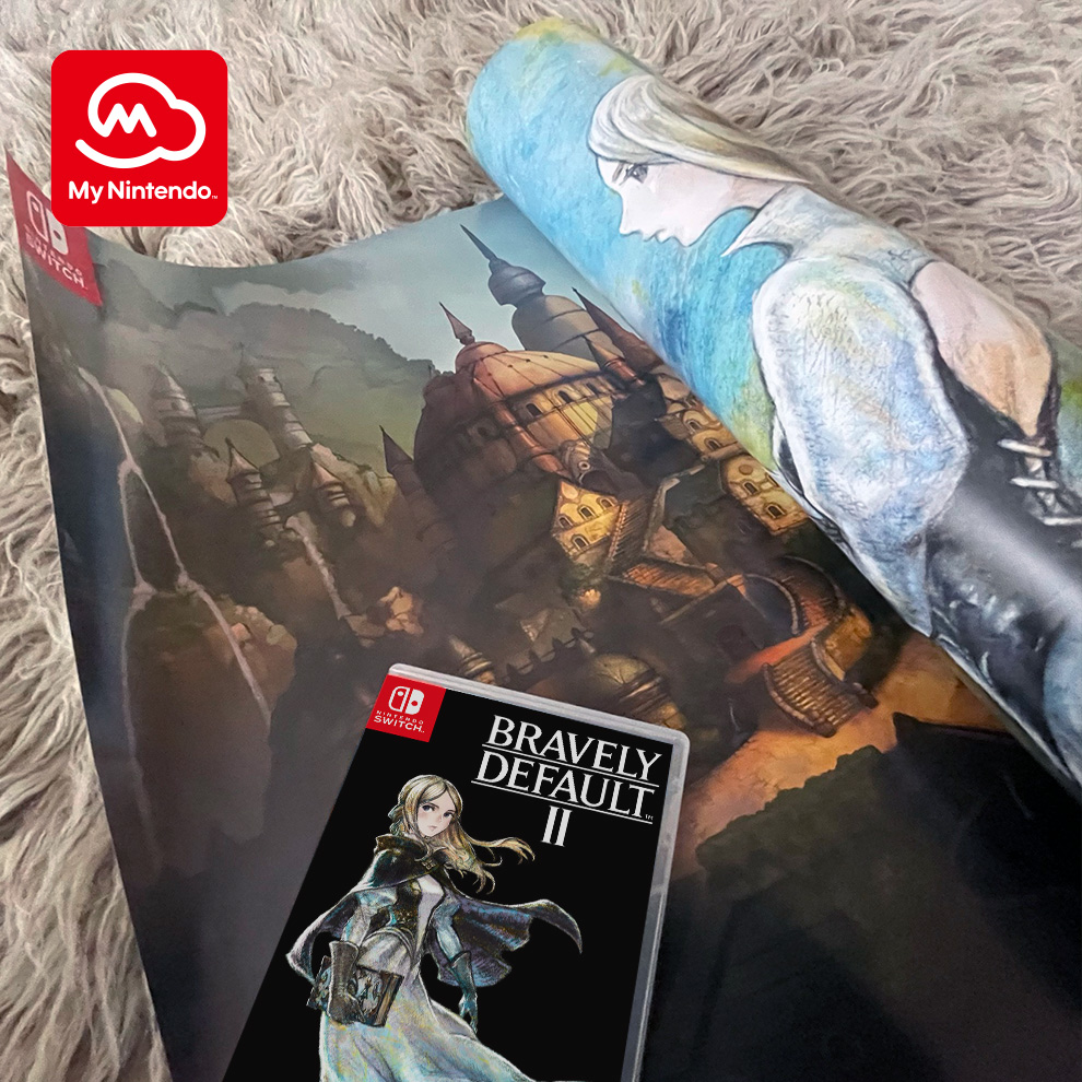 非売品】BRAVELY DEFAULT2 告知ポスター 激レア 2種類 ❌汚れ 非売品