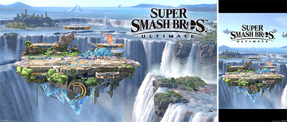 super smash bros background