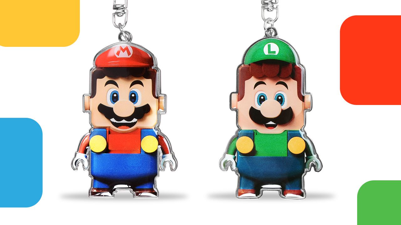 LEGO Mario and Luigi Keychain