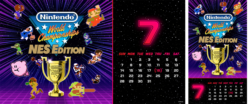 July calendar wallpaper: Nintendo World Championships: NES™ Edition