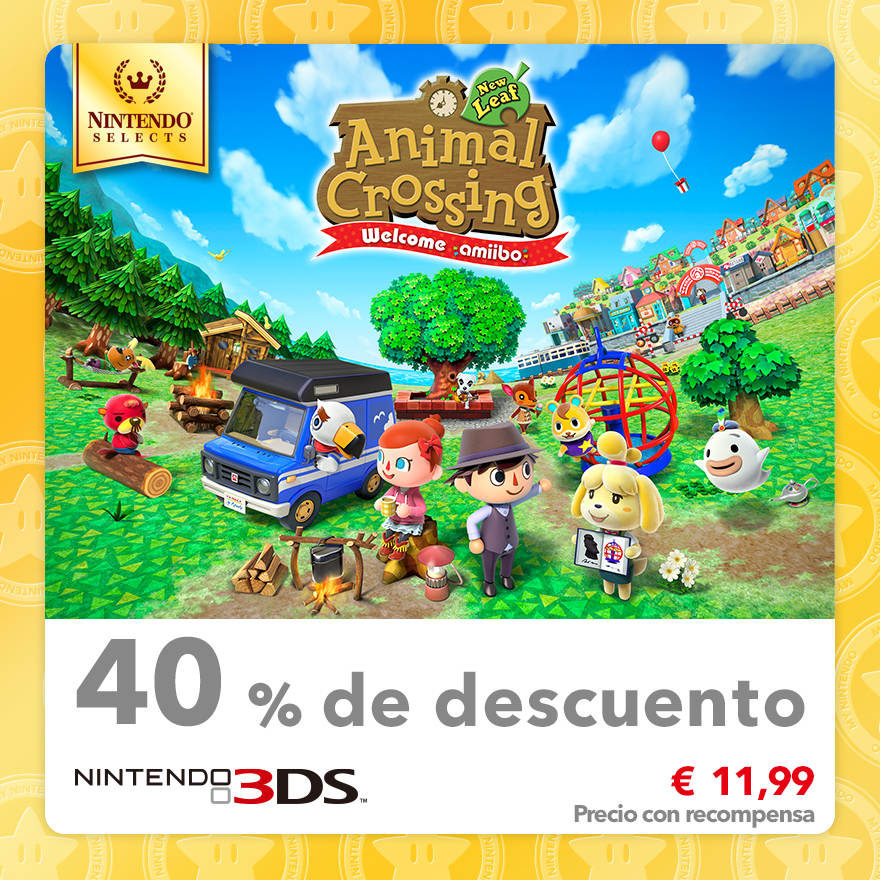 40 % de descuento en Nintendo Selects: Animal Crossing: New Leaf - Welcome amiibo
