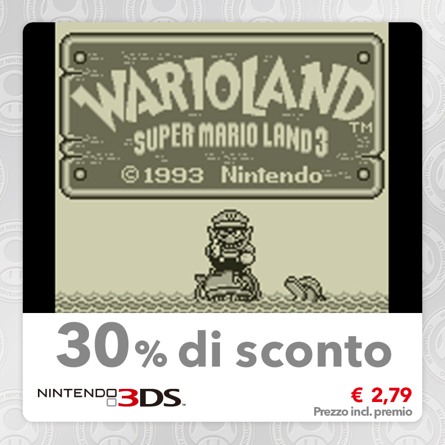 Sconto del 30% su Wario Land: Super Mario Land 3 (Virtual Console GB)