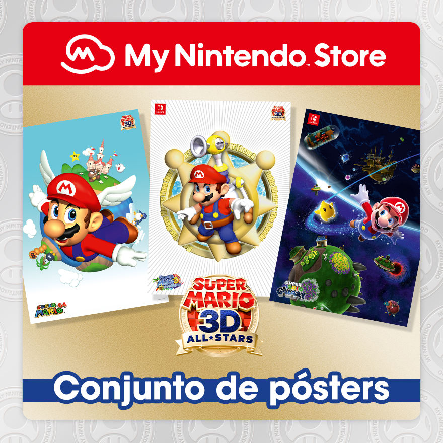 Conjunto de pósters de Super Mario 3D All-Stars