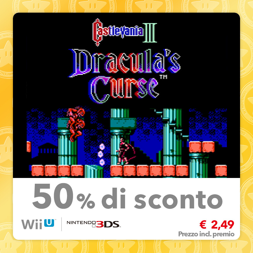 Sconto del 50% su Castlevania III: Dracula's Curse (Virtual Console NES)