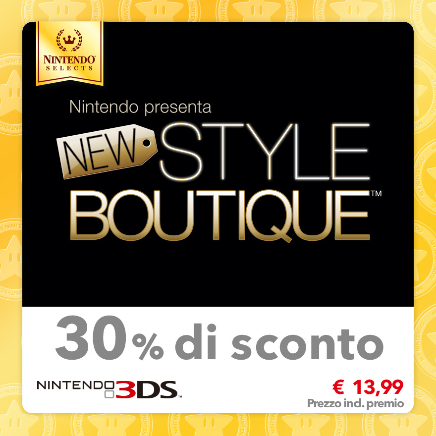 Sconto del 30% su Nintendo Selects: Nintendo presenta New Style Boutique