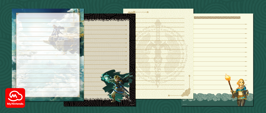Zelda: Tears of the Kingdom stationery, envelopes, and wallpapers available  on My Nintendo