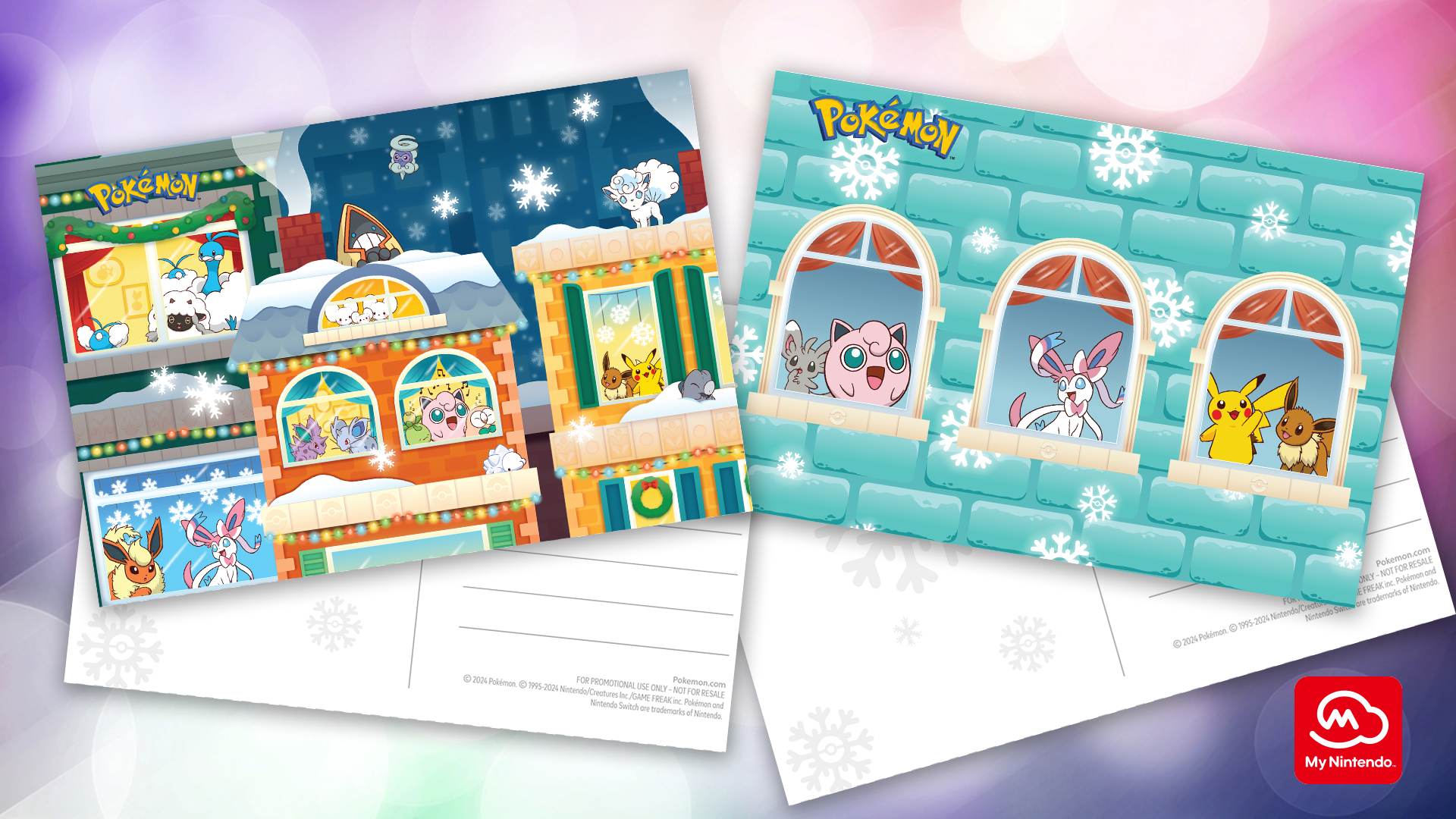 Printable - Pokémon™ Holiday Postcards