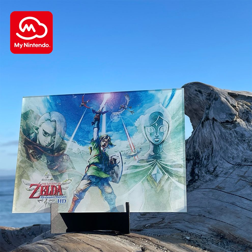 Nintendo Switch the Legend of Zelda Skyward Sword Themed Acrylic Console  Display Stand 