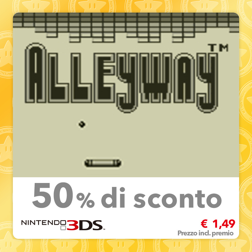 Sconto del 50% su Alleyway (Virtual Console GB)