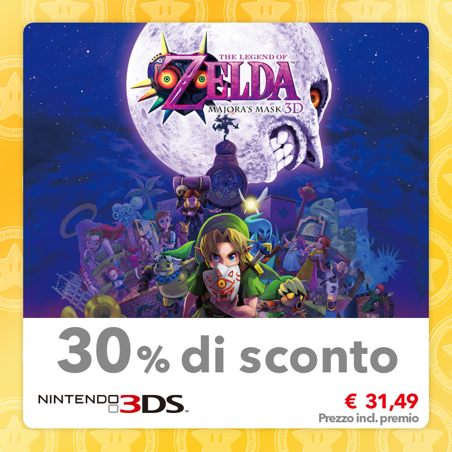 Sconto del 30% su The Legend of Zelda: Majora's Mask 3D
