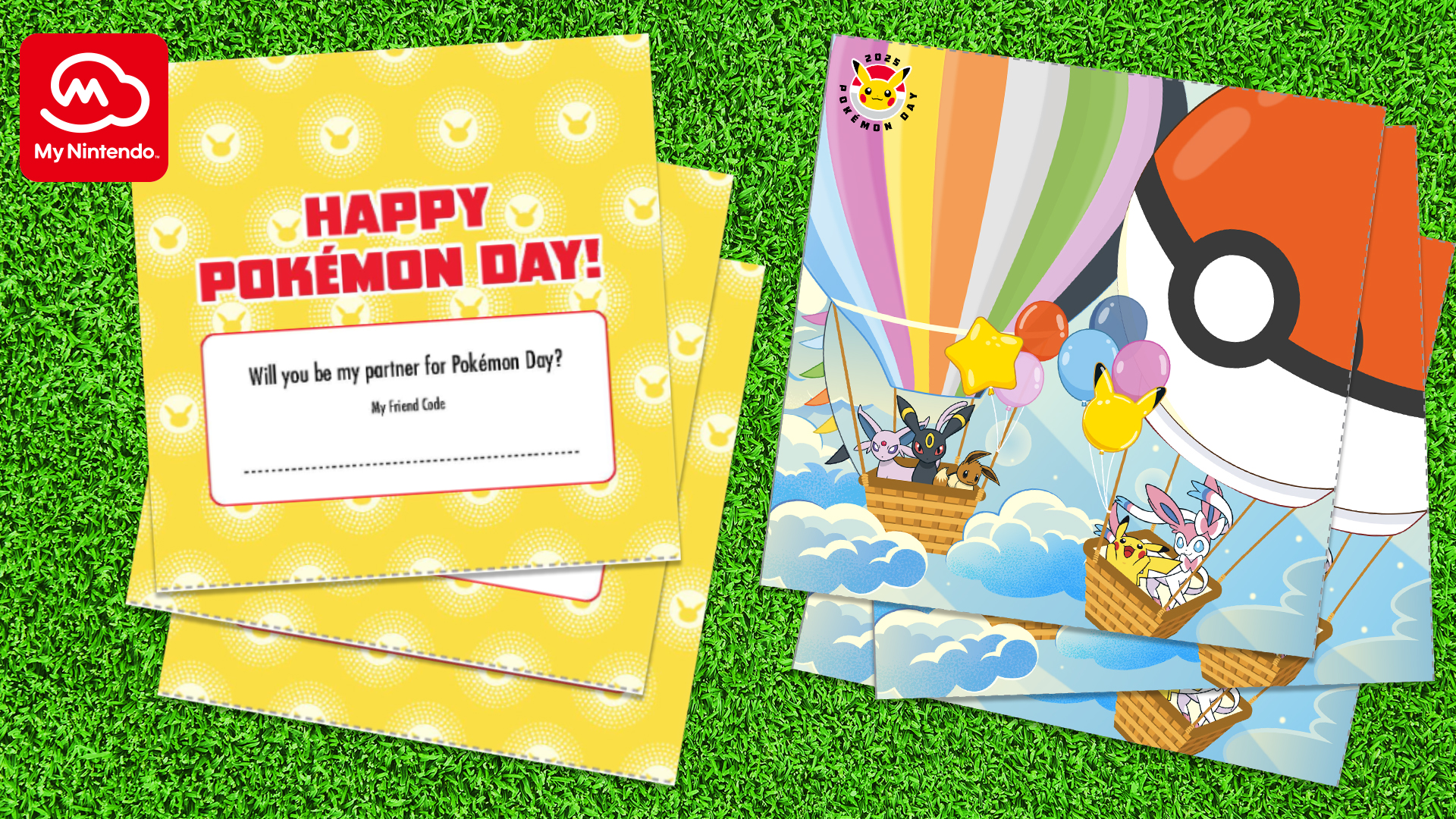 Printable (Design B) - 2025 Happy Pokmon Day card | Rewards | My Nintendo