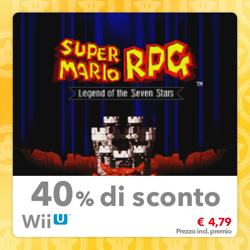 Sconto del 40% su Super Mario RPG: Legend of the Seven Stars (Virtual Console SNES)