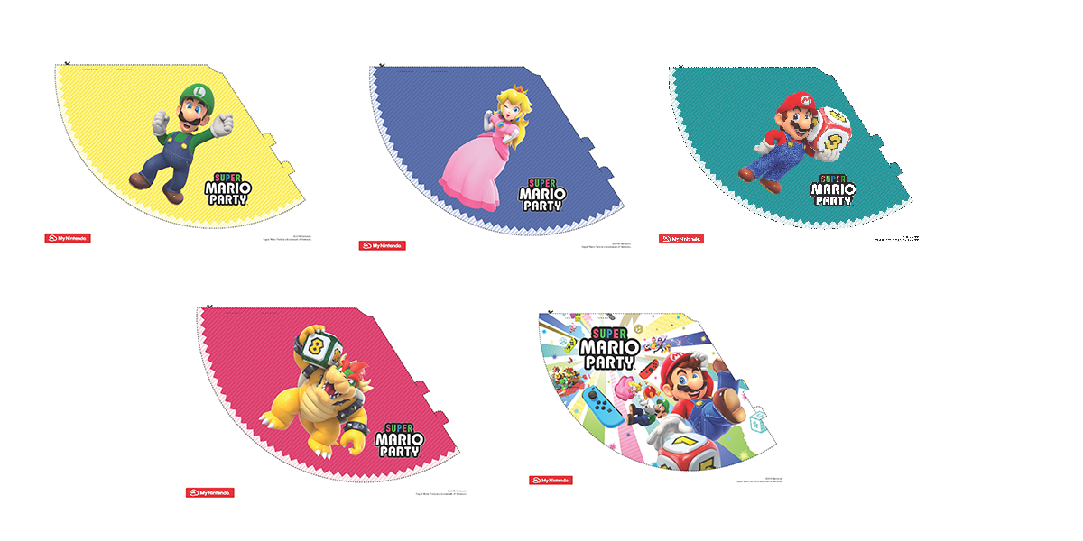 Printable Super Mario Party character party hats Rewards My